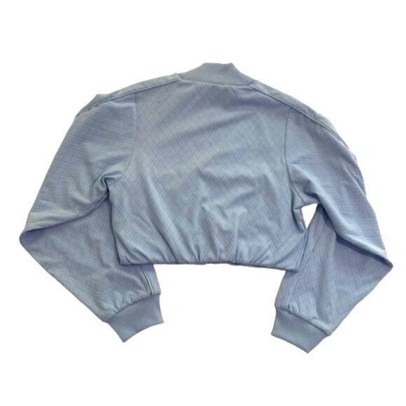 ALO Yoga Cropped Doubles Only Full Zip Jacket in Seashell Blue - Picture 3 of 6